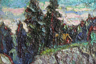 Дом на каменной горе (из серии «Шведские этюды»). Холст, масло. 50х60